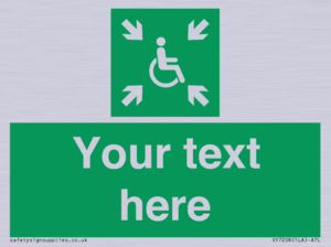 Custom sign safe condition evacuation temporary refuge